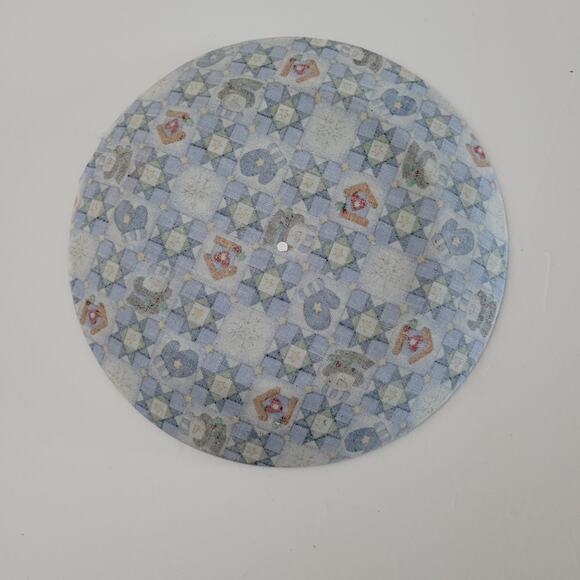 Festive Blue 7-Inch Winter Holiday Decorative Plate - Picture 7 of 8